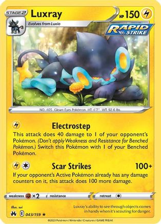Luxray (43) 43/159  - Rare - Crown Zenith