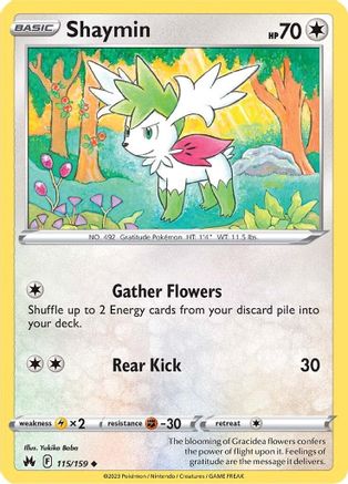 Shaymin 115/159  - Uncommon - Crown Zenith