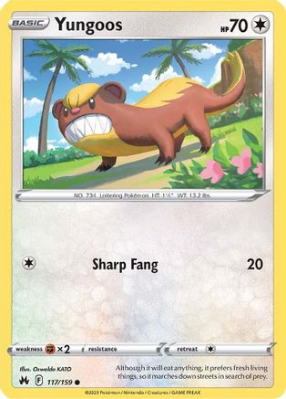 Yungoos 117/159  - Common - Crown Zenith