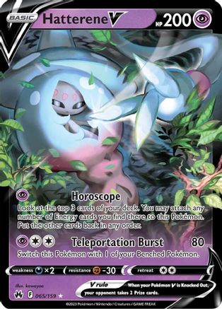 Hatterene V 65/159 Holofoil - Ultra Rare - Crown Zenith