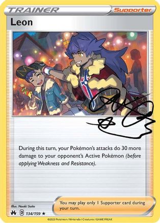 Leon 134/159 Holofoil - Holo Rare - Crown Zenith