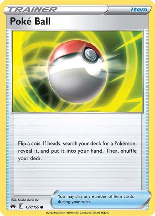 Poke Ball 137/159  - Common - Crown Zenith