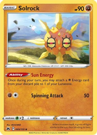 Solrock 69/159  - Uncommon - Crown Zenith