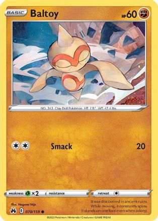 Baltoy 70/159  - Common - Crown Zenith
