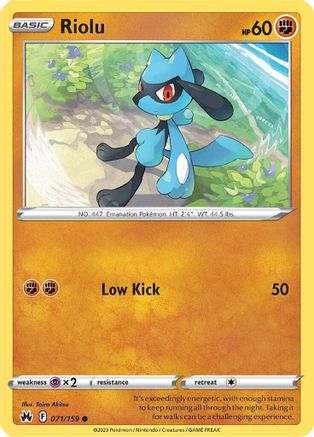 Riolu 71/159  - Common - Crown Zenith