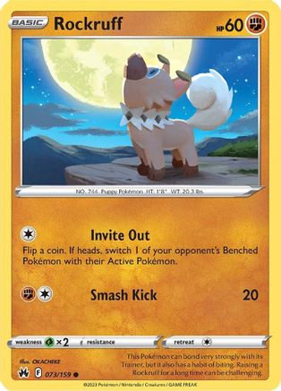 Rockruff 73/159  - Common - Crown Zenith