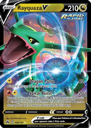Rayquaza V 100/159 Holofoil - Ultra Rare - Crown Zenith