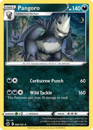 Pangoro 80/159  - Rare - Crown Zenith