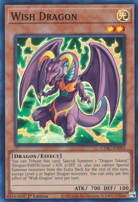 Wish Dragon CYAC-EN093 (Cyberstorm Access)  - 1st Edition
