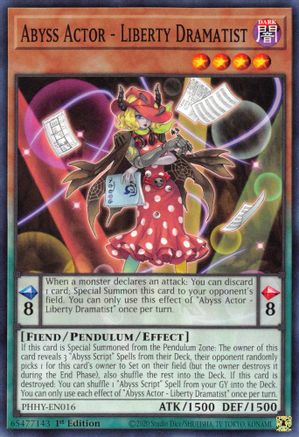 Abyss Actor - Liberty Dramatist (PHHY-EN016) - Common - Photon Hypernova