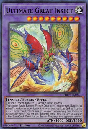Ultimate Great Insect (PHHY-EN035) - Super Rare - 1st Edition - Photon Hypernova
