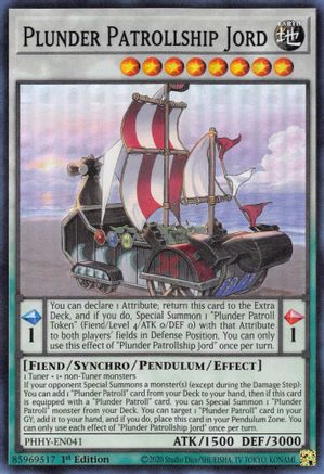 Plunder Patrollship Jord (PHHY-EN041) - Super Rare - 1st Edition - Photon Hypernova
