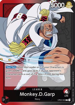 Monkey.D.Garp (002) (OP02-002) - Normal Leader - Paramount War