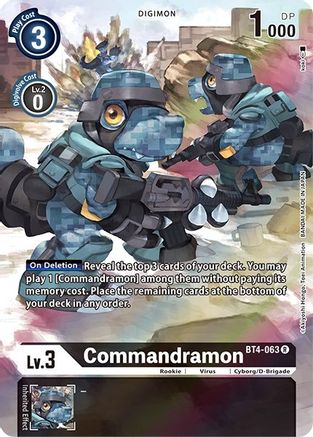 Commandramon (Alternate Art) (BT4-063) Foil Rare - Dimensional Phase