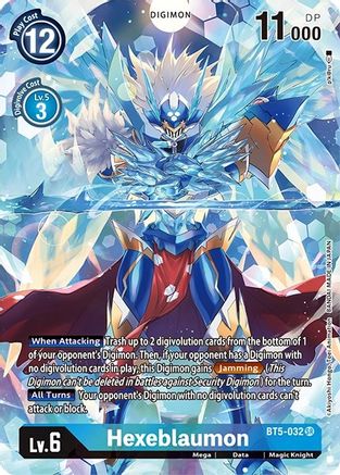 Hexeblaumon (Alternate Art) (BT5-032) Foil Super Rare - Dimensional Phase