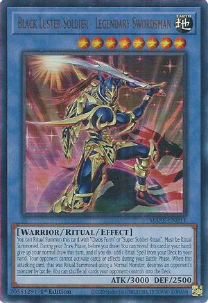 Black Luster Soldier - Legendary Swordsman (MAZE-EN011) - Ultra Rare - Maze of Memories