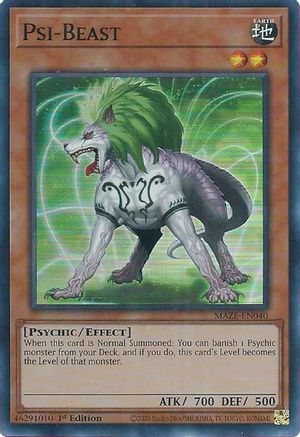 Psi-Beast (MAZE-EN040) - Super Rare - 1st Edition - Maze of Memories