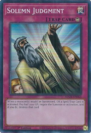 Solemn Judgment (MAZE-EN063) - Super Rare - Maze of Memories