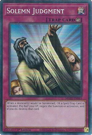 Solemn Judgment (CR) (MAZE-EN063) - Collector's Rare - 1st Edition - Maze of Memories