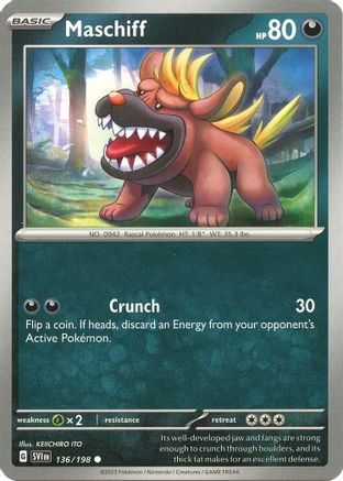 Maschiff - 136/198 136  - Common - SV01: Scarlet & Violet Base Set