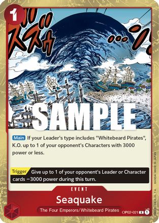 Seaquake (OP02-021) - Foil Rare - Paramount War