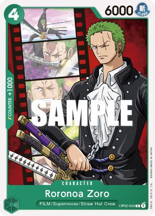 Roronoa Zoro (OP02-043) - Normal Common - Paramount War