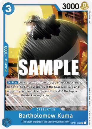 Bartholomew Kuma (OP02-057) - Normal Uncommon - Paramount War