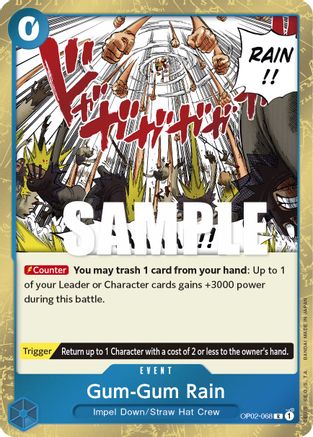 Gum-Gum Rain (OP02-068) - Foil Rare - Paramount War