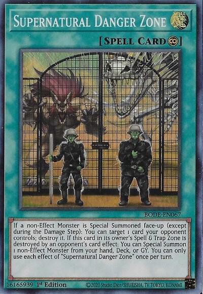 Supernatural Danger Zone BODE-EN067 (Burst of Destiny)  - 1st Edition