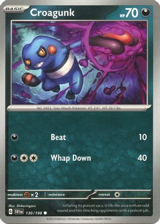 Croagunk 130  - Common - SV01: Scarlet & Violet Base Set