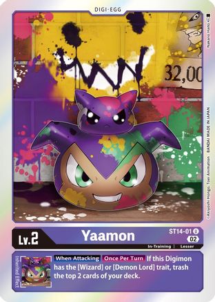 Yaamon (ST14-01) Foil Uncommon - Starter Deck 14: Beelzemon Advanced Deck Set