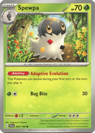 Spewpa 9  - Common - SV01: Scarlet & Violet Base Set