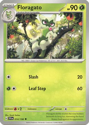 Floragato 14  - Uncommon - SV01: Scarlet & Violet Base Set