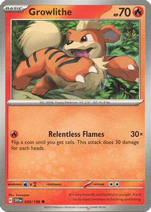 Growlithe - 030/198 30  - Common - SV01: Scarlet & Violet Base Set