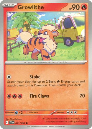 Growlithe - 031/198 31  - Common - SV01: Scarlet & Violet Base Set