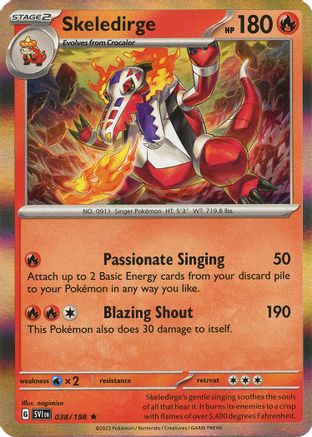 Skeledirge 38 Holofoil - Rare - SV01: Scarlet & Violet Base Set
