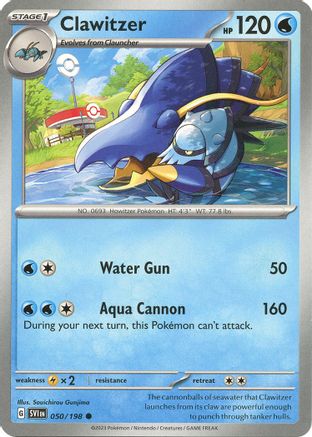 Clawitzer 50  - Common - SV01: Scarlet & Violet Base Set
