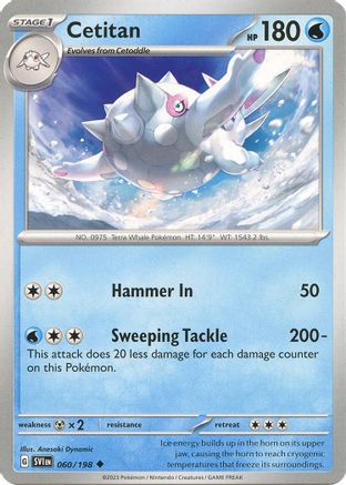 Cetitan 60  - Uncommon - SV01: Scarlet & Violet Base Set