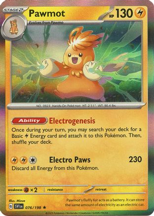 Pawmot - 076/198 76 Holofoil - Rare - SV01: Scarlet & Violet Base Set