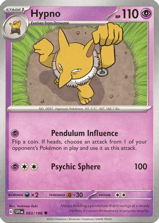 Hypno 83  - Uncommon - SV01: Scarlet & Violet Base Set