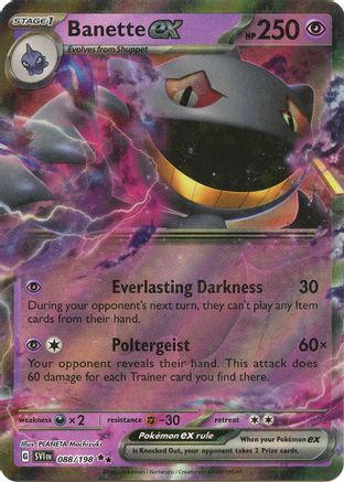 Banette ex - 088/198 88 Holofoil - Double Rare - SV01: Scarlet & Violet Base Set