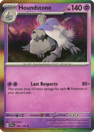 Houndstone 106 Holofoil - Rare - SV01: Scarlet & Violet Base Set