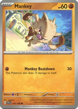 Mankey 107  - Common - SV01: Scarlet & Violet Base Set