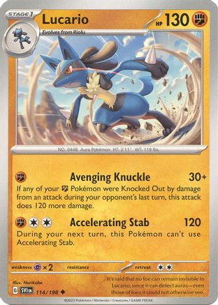 Lucario - 114/198 114  - Uncommon - SV01: Scarlet & Violet Base Set