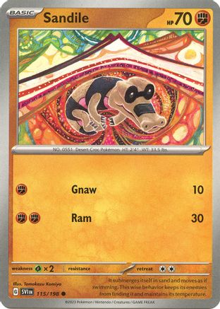 Sandile - 115/198 115  - Common - SV01: Scarlet & Violet Base Set