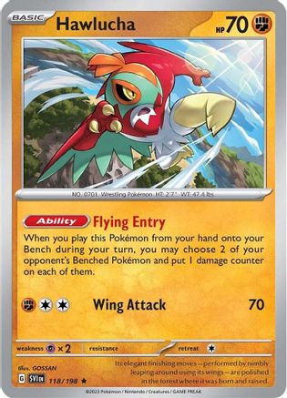 Hawlucha 118 Holofoil - Rare - SV01: Scarlet & Violet Base Set