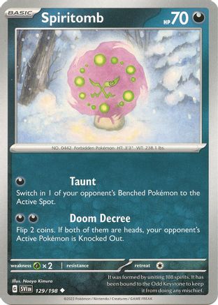 Spiritomb 129  - Uncommon - SV01: Scarlet & Violet Base Set