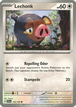 Lechonk - 154/198 154  - Common - SV01: Scarlet & Violet Base Set