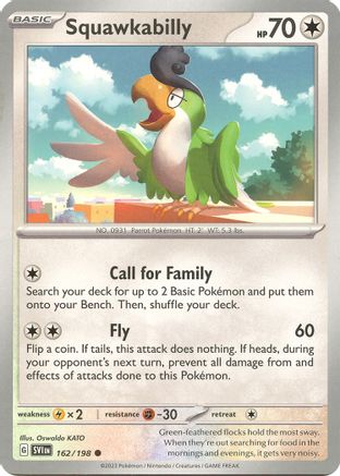 Squawkabilly 162  - Common - SV01: Scarlet & Violet Base Set