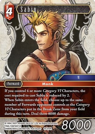 Sabin (19-010H) - Hero - From Nightmares